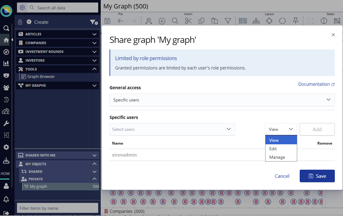 Sharing with users
